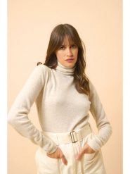 Just Cashmere Kaszmirowy sweter "Ava" w kolorze beżowym rozmiar: M. Brązowe swetry klasyczne damskie Just Cashmere, m, z kaszmiru, bez kołnierzyka. Za 420.95 zł.