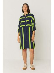 SKFK Sukienka "Lisabe" w kolorze granatowo-zielonym rozmiar: S. Niebieskie sukienki damskie SKFK, bez wzorów, z wiskozy, bez ramiączek. Za 304.99 zł.