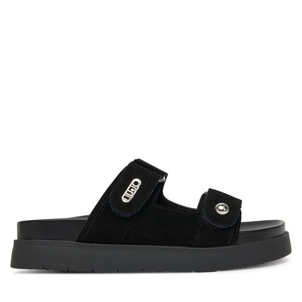 Klapki Liu Jo. Czarne klapki damskie Liu Jo, bez wzorów, bez obcasa, bez zapięcia. Za 649.99 zł.