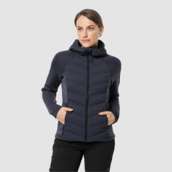Kurtka damska Jack Wolfskin tasman. Niebieskie kurtki damskie Jack Wolfskin, m, bez wzorów, z materiału, bez kaptura. Za 499.65 zł.