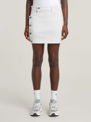 G-Star Spódnica dżinsowa w kolorze białym rozmiar: W30. Białe spódnice damskie G-Star, bez wzorów, klasyczne, mini. Za 165.99 zł.