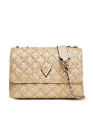 Guess Torebka Giully II HWQW96 73200 Złoty. Żółte torebki klasyczne damskie Guess, z tworzywa sztucznego, bez dodatków. Za 449.99 zł.