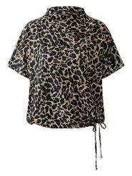 Miss Lagotte Koszulka w kolorze beżowo-czarnym rozmiar: 38. Brązowe bluzki damskie Miss Lagotte, bez wzorów, bez kołnierzyka, bez ramiączek. Za 144.58 zł.