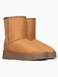ISLAND BOOT Botki zimowe w kolorze jasnobrązowym rozmiar: 36. Brązowe botki damskie Island Boot, na zimę, bez obcasa, bez zapięcia. Za 173.99 zł.