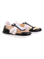 Högl Skórzane sneakersy "Tony" w kolorze złoto-czarnym rozmiar: 39. Czarne obuwie sportowe damskie Högl, z materiału, bez zapięcia. Za 396.24 zł.