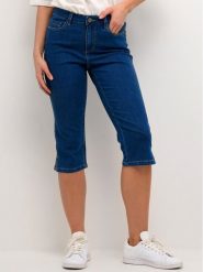 Kaffe Spodnie capri Vicky 10505521 Niebieski Slim Fit. Niebieskie szorty damskie Kaffe, bez wzorów, z bawełny. Za 199.99 zł.