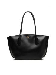 Calvin Klein Torebka Ck Medium Dome Tote LV04F3344G Czarny. Czarne shopper bag Calvin Klein, ze skóry, bez dodatków. Za 649.99 zł.