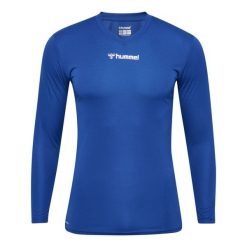 Dżersej z długim rękawem Hummel Bl Essential. Niebieskie koszulki sportowe damskie Hummel, l, bez wzorów, z dżerseju, bez ramiączek, na fitness i siłownię. Za 147.00 zł.