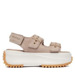 Sandały Converse. Brązowe sandały damskie Converse, bez wzorów, bez obcasa, na płaskiej podeszwie, bez zapięcia. Za 419.99 zł.