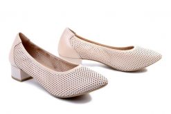 CAPRICE 22501-42 140 M2250142 cream perlato, czółenka damskie. Brązowe czółenka damskie Caprice, bez wzorów, ze skóry, bez obcasa, na obcasie. Za 255.92 zł.