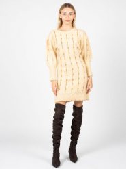 Silvian Heach Sukienka | PGA22188VE | Kobieta | Kremowy. Białe sukienki damskie Silvian Heach, bez wzorów, z dzianiny, bez ramiączek. W wyprzedaży za 359.00 zł.