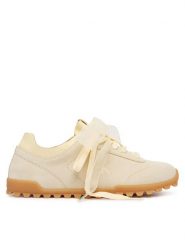 Calvin Klein Sneakersy Low Profile Run Mg Sue Db Laces HW0HW03150 Żółty. Żółte obuwie sportowe damskie Calvin Klein, ze skóry, bez zapięcia. Za 489.99 zł.