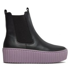 Botki Gabor. Czarne botki damskie Gabor, bez obcasa, na płaskiej podeszwie, bez zapięcia. Za 729.99 zł.