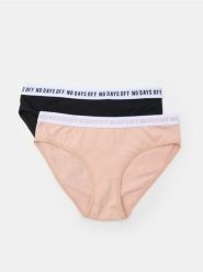 Majtki figi z napisem 2 pack - różowy. Czerwone figi Sinsay, bez wzorów. Za 12.99 zł.