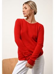 Just Cashmere Kaszmirowy sweter "Vivian" w kolorze czerwonym rozmiar: XXL. Czerwone swetry klasyczne damskie Just Cashmere, xxl, z kaszmiru, bez kołnierzyka. Za 232.78 zł.
