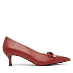 Czółenka Furla. Brązowe czółenka damskie Furla, bez wzorów, bez obcasa. Za 969.99 zł.