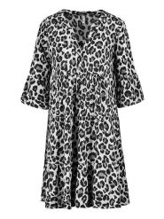 Sublevel Sukienka w kolorze biało-czarnym rozmiar: L. Białe sukienki damskie Sublevel, bez wzorów, z wiskozy, klasyczne, bez ramiączek. Za 92.42 zł.