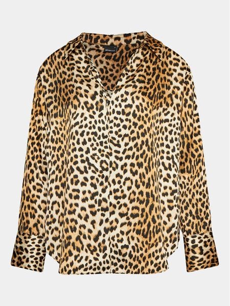 Gina Tricot Koszula 20540 Brązowy Regular Fit. Brązowe koszule damskie Gina Tricot, m, bez wzorów, z syntetyku, bez kołnierzyka, bez ramiączek. Za 109.99 zł.