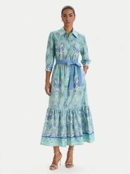 Luisa Spagnoli Sukienka koszulowa Pampa 543211 Zielony Regular Fit. Zielone sukienki damskie Luisa Spagnoli, bez wzorów, z bawełny, bez ramiączek. Za 2,059.00 zł.