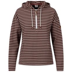 Trespass Softly - Damska codzienna bluza z kapturem w kolorze kasztanowym. Brązowe bluzy damskie Trespass, bez wzorów, z kapturem. Za 300.99 zł.