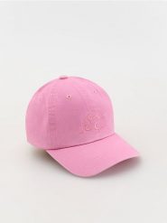 Czapka z daszkiem i haftem - różowy. Czerwone czapki z daszkiem damskie Reserved, bez wzorów. W wyprzedaży za 29.99 zł.