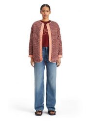 Scotch & Soda Dwustronna kurtka przejściowa w kolorze bordowo-brzoskwiniowym rozmiar: XL. Czerwone kurtki damskie Scotch & Soda, xl, bez wzorów, bez kaptura. Za 320.63 zł.