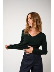 AUTHENTIC CASHMERE Kaszmirowy sweter "Galise" w kolorze ciemnozielonym rozmiar: M. Zielone swetry klasyczne damskie AUTHENTIC CASHMERE, m, z kaszmiru, bez kołnierzyka. Za 336.61 zł.