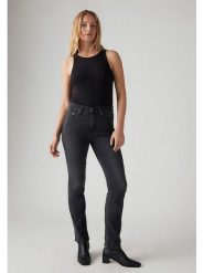 Levi's Dżinsy - Slim fit - w kolorze antracytowym rozmiar: W27/L28. Czarne jeansy damskie Levi's, z podwyższonym stanem. Za 217.53 zł.