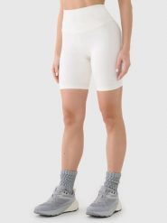 SPODENKI DAMSKIE 4F TRENINGOWE LEGGINSY KRÓTKIE KOLARKI KOLOR BIAŁY. Białe legginsy damskie 4F, xs, bez wzorów, z materiału. Za 73.80 zł.