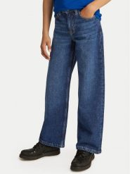Calvin Klein Jeans Jeansy IG0IG02710 Granatowy Wide Leg. Niebieskie jeansy dziewczęce Calvin Klein Jeans, bez wzorów, z bawełny. Za 179.99 zł.