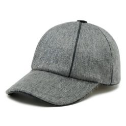 Czapka z daszkiem Max Mara. Szare czapki z daszkiem damskie Max Mara, bez wzorów. Za 1,719.00 zł.
