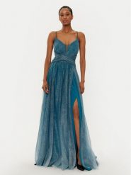 Fracomina Sukienka wieczorowa FQ24WD3006W52901 Niebieski Slim Fit. Niebieskie sukienki damskie Fracomina, bez wzorów, z syntetyku, wizytowe, bez ramiączek. Za 1,249.00 zł.