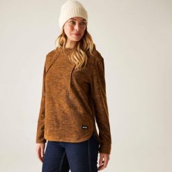 Bluza damska z kapturem Mayse. Brązowe bluzy damskie Regatta, bez wzorów, z bawełny, z kapturem. Za 176.50 zł.