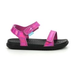 Sandały NATIVE CHARLEY HOLOGRAM YOUTH. Czerwone sandały damskie Native Shoes, bez wzorów, bez obcasa, bez zapięcia. Za 99.99 zł.