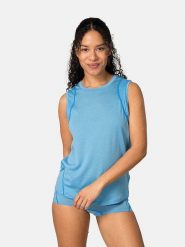 KARI TRAA Top sportowy "Embla" w kolorze błękitnym rozmiar: XL. Niebieskie koszulki sportowe damskie Kari Traa, xl, bez wzorów, z wełny, bez ramiączek, outdoorowe. Za 165.99 zł.
