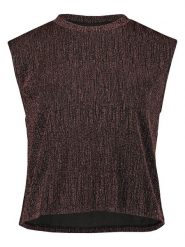 Pieces Bluzka w kolorze brązowym rozmiar: XL. Brązowe bluzki damskie Pieces, xl, bez wzorów, bez kołnierzyka, bez ramiączek. Za 52.79 zł.