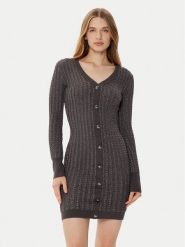 Guess Sukienka dzianinowa W5RK09 Z3KT0 Szary Bodycon Fit. Szare sukienki damskie Guess, z aplikacjami, z dzianiny, bez ramiączek. Za 349.99 zł.