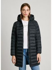 Pepe Jeans Płaszcz pikowany w kolorze czarnym rozmiar: M. Czarne płaszcze damskie Pepe Jeans, m, bez wzorów, z jeansu, bez kaptura. Za 289.88 zł.