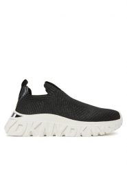 DKNY Sneakersy Lafox K1531140 Czarny. Czarne obuwie sportowe damskie DKNY, z materiału, bez zapięcia. Za 419.99 zł.