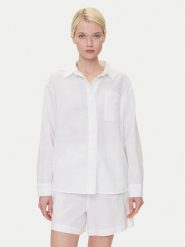 Mustang Koszula Willow 1016575 Biały Relaxed Fit. Białe koszule damskie Mustang, bez wzorów, z bawełny, bez kołnierzyka, bez ramiączek. Za 189.99 zł.