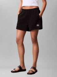 Calvin Klein Jeans szorty dresowe Kobiety Bawełna (100%) czarny, XS. Czarne spodenki sportowe damskie Calvin Klein Jeans, xs, z aplikacjami, z bawełny. Za 289.95 zł.