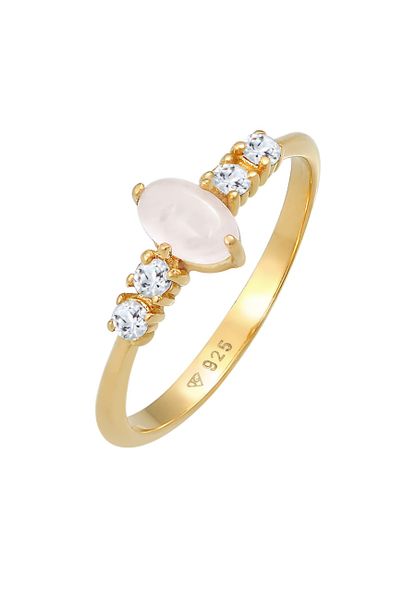 Elli PREMIUM Damski pierścionek zaręczynowy Oval Engagement Elegant Sparkling z różowym kwarcem i topaz w srebrze 925 Sterling Silver Pierścionki 1 ct. Czerwone pierścionki damskie Elli PREMIUM, z kwarcem, srebrne. Za 213.99 zł.