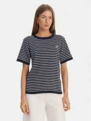 Luisa Spagnoli T-Shirt Cattolica 100402 Granatowy Regular Fit. Niebieskie t-shirty damskie Luisa Spagnoli, m, bez wzorów, z bawełny, bez kołnierzyka. Za 1,112.99 zł.