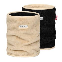 Ęcy dwustronny komin na szyję sherpa/mikropolar Lifestyle Siroko Choice Mini. Brązowe kominy damskie SIROKO, bez wzorów, z tkaniny. Za 42.00 zł.