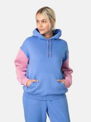 KARI TRAA Bluza "Anelie" w kolorze niebiesko-jasnoróżowym rozmiar: M. Niebieskie bluzy damskie Kari Traa, m, bez wzorów, z bawełny, z kapturem. Za 202.03 zł.