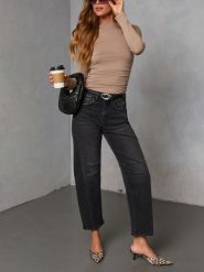 LA Angels Koszulka w kolorze beżowym rozmiar: M. Brązowe bluzki damskie LA Angels, m, bez wzorów, bez kołnierzyka, bez ramiączek. Za 174.02 zł.