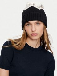 Liu Jo Czapka TF4297 MS55L Czarny. Czarne czapki damskie Liu Jo, na zimę, bez wzorów, z materiału. Za 399.99 zł.
