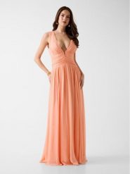 Marciano Guess Sukienka codzienna 182358 Pomarańczowy Classic Fit. Brązowe sukienki damskie Marciano Guess, z aplikacjami, bez ramiączek. Za 1,649.00 zł.