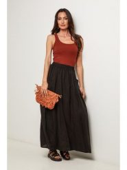 Le Monde du Lin Lniana spódnica w kolorze czarnym rozmiar: 36/38. Czarne spódnice damskie Le Monde du Lin, bez wzorów, ze lnu, maxi. Za 152.99 zł.