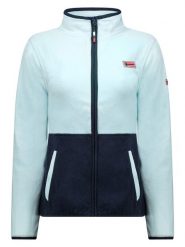 Geographical Norway Kurtka polarowa "Touki" w kolorze błękitno-granatowym rozmiar: S. Niebieskie kurtki damskie Geographical Norway, s, bez wzorów, z polaru, bez kaptura. Za 73.93 zł.